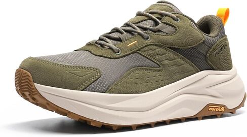 NORTIV 8 Men's Wide Toe Box Hiking Shoes Low Drop Waterproof Hiking Shoes for Walking Outdoor Trekking Camping Climbing Daily Fashion Sneakers in Kuwait