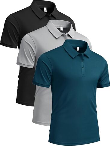 NELEUS Mens Polo Shirt Short Sleeve Quick Dry Shirts Golf Polos Collared Work Shirts for Men in Kuwait