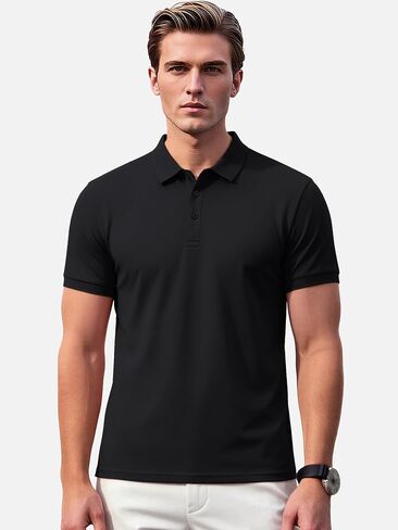 NELEUS Mens Polo Shirt Short Sleeve Quick Dry Shirts Golf Polos Collared Work Shirts for Men in Kuwait