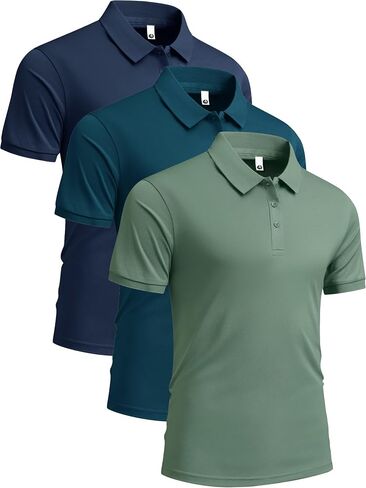 NELEUS Mens Polo Shirt Short Sleeve Quick Dry Shirts Golf Polos Collared Work Shirts for Men in Kuwait