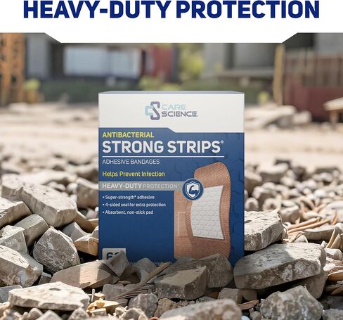 Care Science Heavy Fabric Strong Adhesive Bandages, 60ct Assorted Sizes | Flexible Protection for First Aid and Wound Care in Kuwait