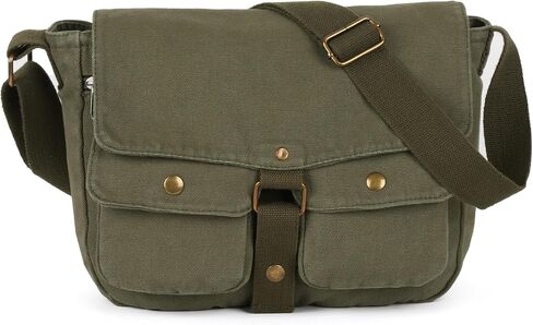 Alusbell Canvas Messenger Bag for Men Vintage Satchel Bag Travel Hobo Bag Casual Crossbody Shoulder Bag Sling Bag in Saudi Arabia