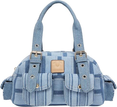 True Religion Denim Mini Satchel | Denim | Small Purses for Women with Utility Pockets | Cute Crossbody Bag | Womens Everyday Purse in Kuwait