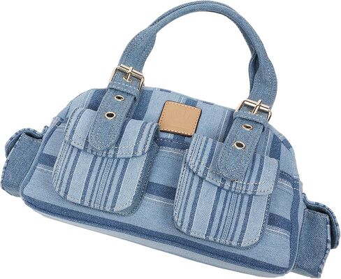 True Religion Denim Mini Satchel | Denim | Small Purses for Women with Utility Pockets | Cute Crossbody Bag | Womens Everyday Purse in Kuwait