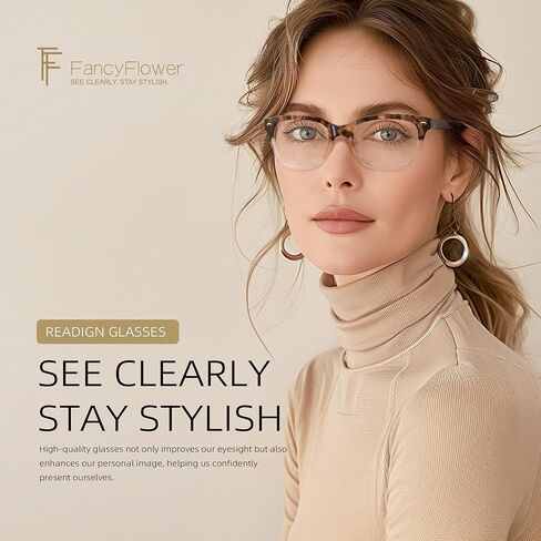 Square Reading Glasses for Women - Blue Light Blocking Readers - Amber Mist in Saudi Arabia