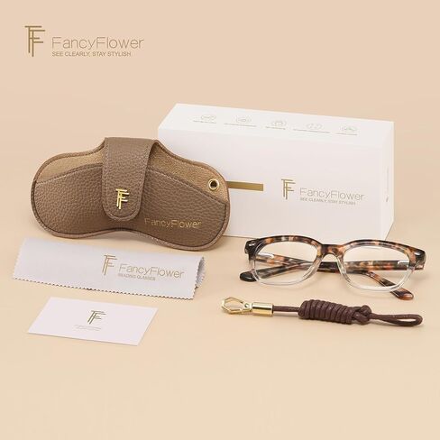 Square Reading Glasses for Women - Blue Light Blocking Readers - Amber Mist in Saudi Arabia