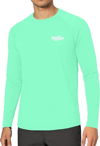 Men's Fishing Shirt Long Sleeve, UPF50+ UV Protection Sun Shirts, Quick Dry Graphic T Shirt for Running Hiking in Saudi Arabia