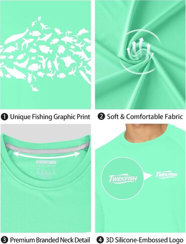 Men's Fishing Shirt Long Sleeve, UPF50+ UV Protection Sun Shirts, Quick Dry Graphic T Shirt for Running Hiking in Saudi Arabia