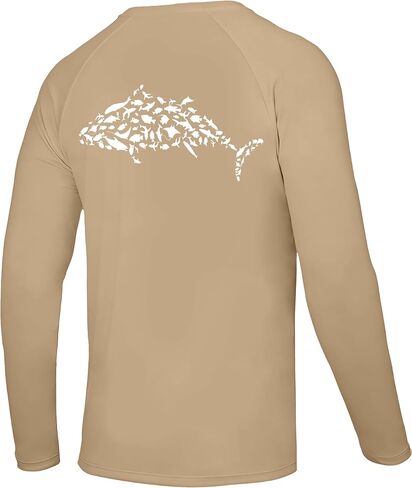 Men's Fishing Shirt Long Sleeve, UPF50+ UV Protection Sun Shirts, Quick Dry Graphic T Shirt for Running Hiking in Saudi Arabia