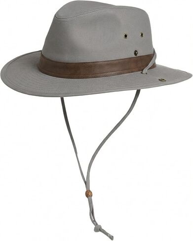 TOP-EX Cotton Aussie Outback Safari Hat, UPF 50+ Sun Hat Wide Brim with Chin Strap, Breathable Packable Bush Hat Men Women in Kuwait