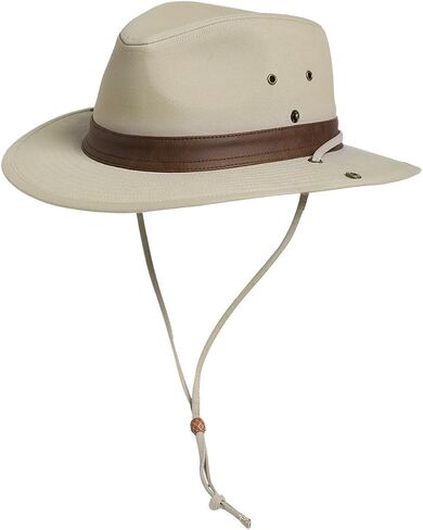 TOP-EX Cotton Aussie Outback Safari Hat, UPF 50+ Sun Hat Wide Brim with Chin Strap, Breathable Packable Bush Hat Men Women in Kuwait