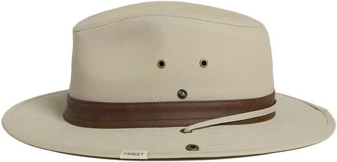 TOP-EX Cotton Aussie Outback Safari Hat, UPF 50+ Sun Hat Wide Brim with Chin Strap, Breathable Packable Bush Hat Men Women in Kuwait