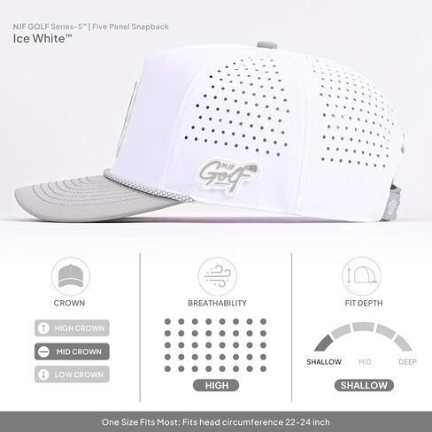 Structured Golf Hat with Magnetic Ball Marker & Tee Holder, Breathable Performance Snapback Cap for Men & Women in Kuwait