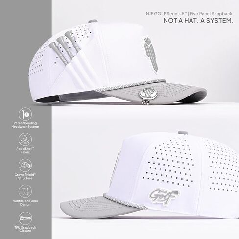 Structured Golf Hat with Magnetic Ball Marker & Tee Holder, Breathable Performance Snapback Cap for Men & Women in Kuwait