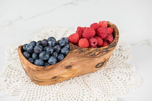 Lipper International Olive Wood Rustic Dish, 2 Sections in Saudi Arabia