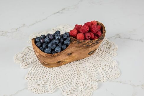 Lipper International Olive Wood Rustic Dish, 2 Sections in Saudi Arabia