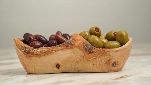 Lipper International Olive Wood Rustic Dish, 2 Sections in Saudi Arabia