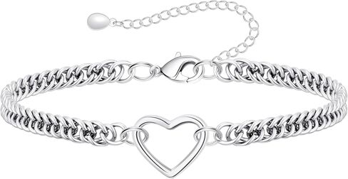 HERSIN Gold Ankle Bracelets for Women Trendy, 14K Gold Plated Anklets Waterproof Chunky Cuban Link Anklet Bracelet for Women Non Tarnish Summer Beach Jewelry Gifts in Saudi Arabia