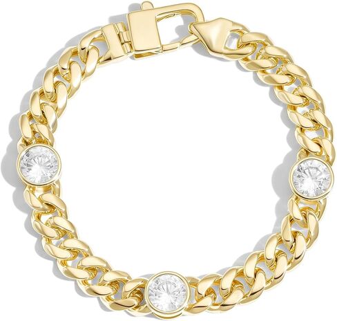 Gold Bracelets For Women,14k Gold Filled Miami Cuban Link Bracelet For Women, Non Tarnish Gold Stackable Bracelet,5mm/6mm/7mm Width 6.5/7/7.5 Inch in Saudi Arabia