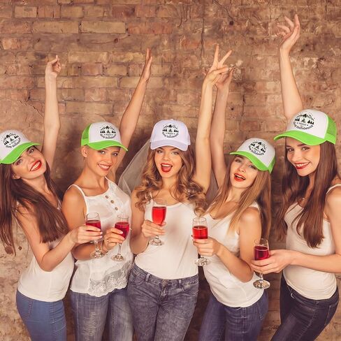Shyyween 6 قطع Margs and Matrimony Party Trucker Hats Margarita قبعات البيسبول للنساء العازبة Camp تحت عنوان الزفاف وحفلات الزفاف وحفلات أعياد الميلاد in Kuwait