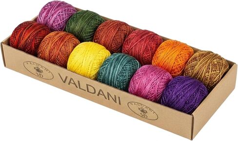 Valdani Pearl Cotton Ball Size 12 109YD Waves Ocean Waves in Kuwait