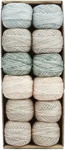 Valdani Pearl Cotton Ball Size 12 109YD Waves Ocean Waves in Kuwait