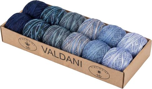 Valdani Pearl Cotton Ball Size 12 109YD Waves Ocean Waves in Kuwait