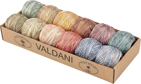Valdani Pearl Cotton Ball Size 12 109YD Waves Ocean Waves in Kuwait