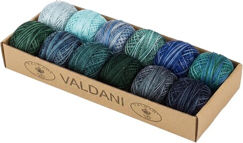 Valdani Pearl Cotton Ball Size 12 109YD Waves Ocean Waves in Kuwait