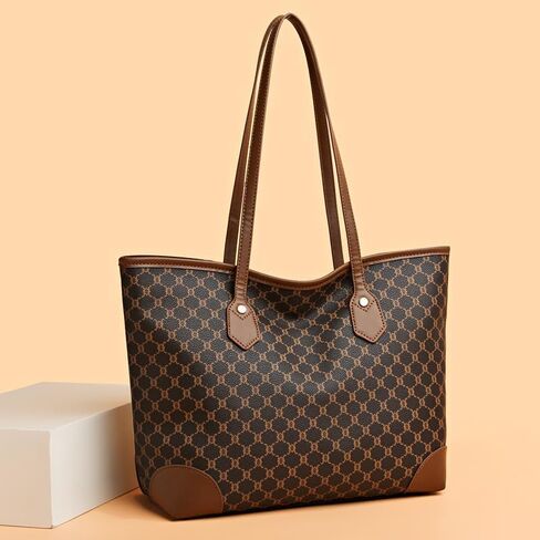 Crocodile-embossed crossbody bag with brown leather trim, classic pattern design, multiple compartments, professional-style zip-up shoulder bag，vintage purse in Kuwait