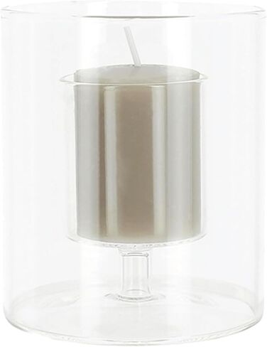 Bougies la Française Clear Glass Candle Holder for Votive Candles, Small, 3.54 x 3.15 Inches, Decorative Holder for Home Decor, Weddings and Parties in Saudi Arabia