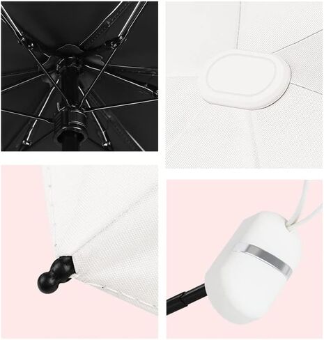 Small Mini Umbrella For Travel Compact UV Umbrella For Sun&Rain Windproof Lightweight Simple Color Flod Umbrella For Women Man Kids（Orange Pink） in Saudi Arabia