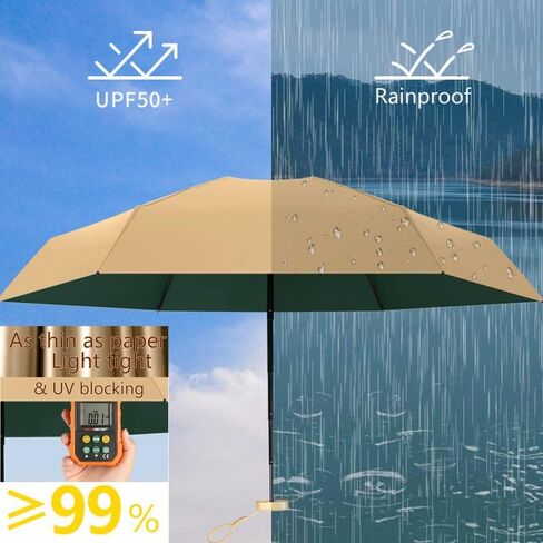 Small Mini Umbrella For Travel Compact UV Umbrella For Sun&Rain Windproof Lightweight Simple Color Flod Umbrella For Women Man Kids（Orange Pink） in Saudi Arabia
