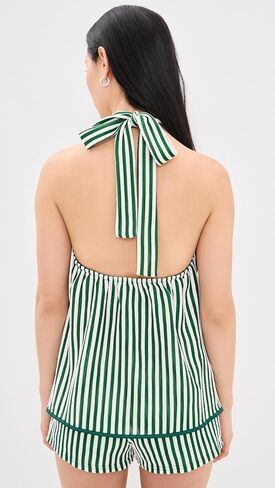 Bailey Rose Women's Green Stripe Romper in Kuwait