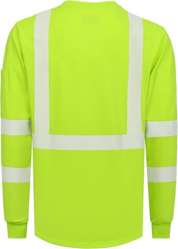 VATRENUS FR Shirts for Men High Visibility Flame Resistant Shirts 6oz Hi-Vis Reflective Shirts Men's Safety Shirts for Work in Saudi Arabia