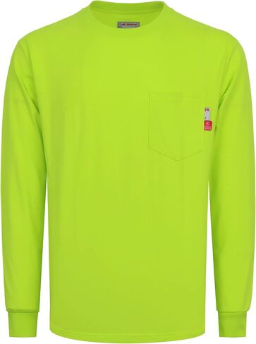 VATRENUS FR Shirts for Men High Visibility Flame Resistant Shirts 6oz Hi-Vis Reflective Shirts Men's Safety Shirts for Work in Saudi Arabia