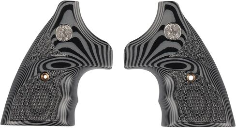 Altamont Colt Python Boot Grip - Grey/Black G10 Checkered with Silver Medallions LIC in Saudi Arabia