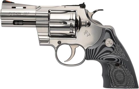 Altamont Colt Python Boot Grip - Grey/Black G10 Checkered with Silver Medallions LIC in Saudi Arabia