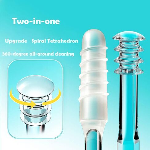 New Dual-Ended Sticky Ear Cleaning Sticks, 48Pcs Reusable and Washable Earwax Removal Tool, 360° Safe Ear Wax Removal for Adults, Eco-Friendly Gentle Resin Gel Ear Stick | resin gel ear stick in Saudi Arabia