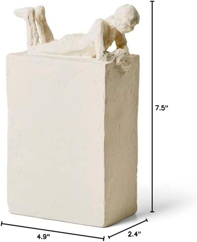 HAK KÄHLER Kahler Astro Aquarius Sculpture, White, 7.5" H x 4.9" D, Designed by Malene Bjelke, Gift Box Included in Saudi Arabia