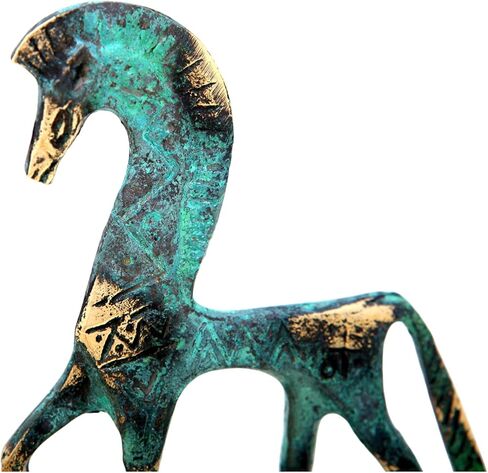 Iconsgr Ancient Greek Bronze Museum Statue Replica of Horse from Geometric Era (123) in Kuwait