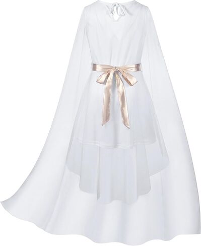 Girl's Toga Dress Greek God Outfit Roman Robe Cosplay Halloween Costume Accessories Set in Saudi Arabia