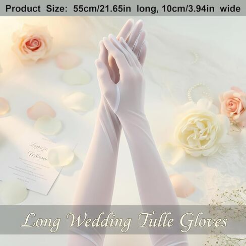 Women's Sheer Mesh Gloves 1920s Long Opera Gloves Costume Wedding Prom Tea Party Dance Gloves in Saudi Arabia