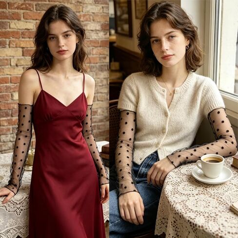 Long Fingerless Sheer Gloves for Women Tulle Sheer Mesh Arm Sleeves for Wedding Bridal Opera Tea Party Halloween Costume 80s in Kuwait