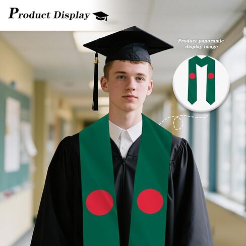 Bangladesh Country Flag Graduation Stole Sash Double-Layer Ceremonial Scarf in Saudi Arabia