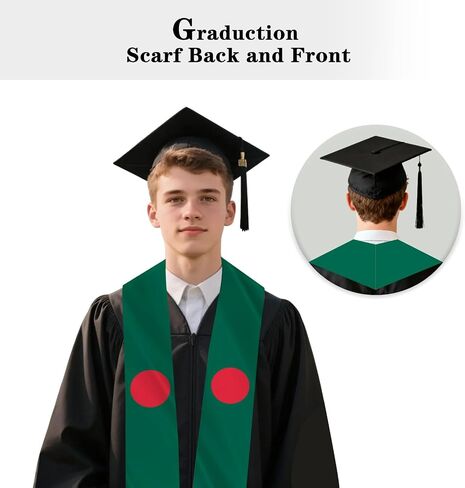 Bangladesh Country Flag Graduation Stole Sash Double-Layer Ceremonial Scarf in Saudi Arabia