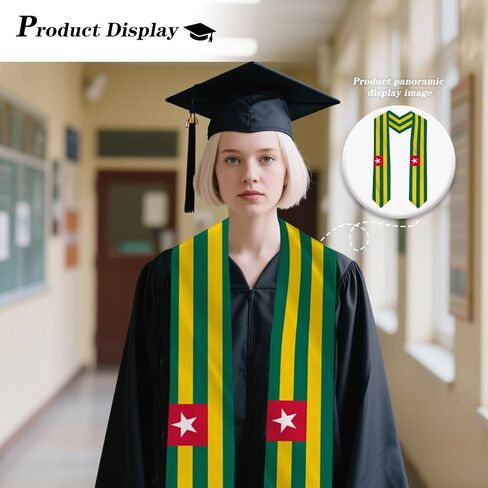 Togo Country Flag Graduation Stole Sash Double-Layer Ceremonial Scarf in Saudi Arabia