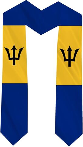 Barbados Country Flag Graduation Stole Sash Double-Layer Ceremonial Scarf in Saudi Arabia