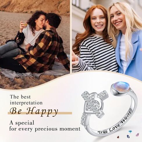 Ladytree 925 Sterling Silver Cross Ring - True Love Wait Purity Ring in Kuwait