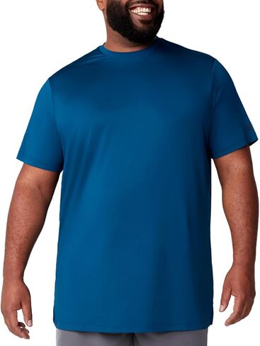 STRONGSIZE Men's Big and Tall Active T-Shirt – Moisture Wicking Dry Fit Workout Shirt – Short Sleeve Longer Length Activewear in Saudi Arabia